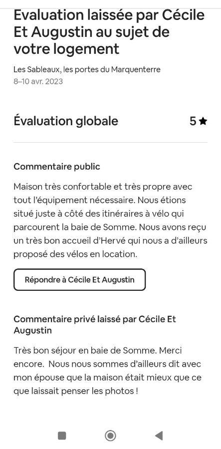 Les Sableaux, Les Portes Du Marquenterre Saint-Quentin-en-Tourmont Eksteriør billede
